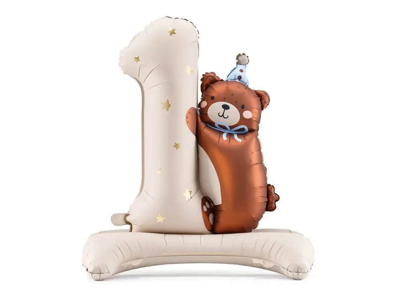 1 Jaar Cijfer Ballon Beer 81cm