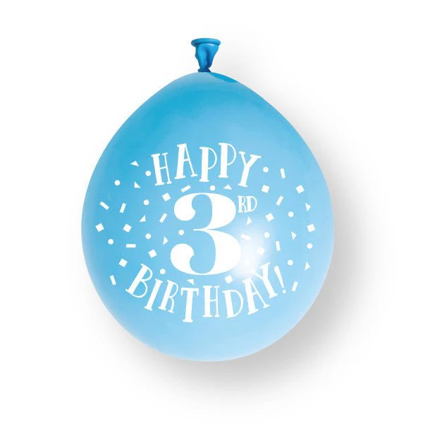 10 stuks Happy 3rd Birthday 23cm latex ballonnen - Image 5
