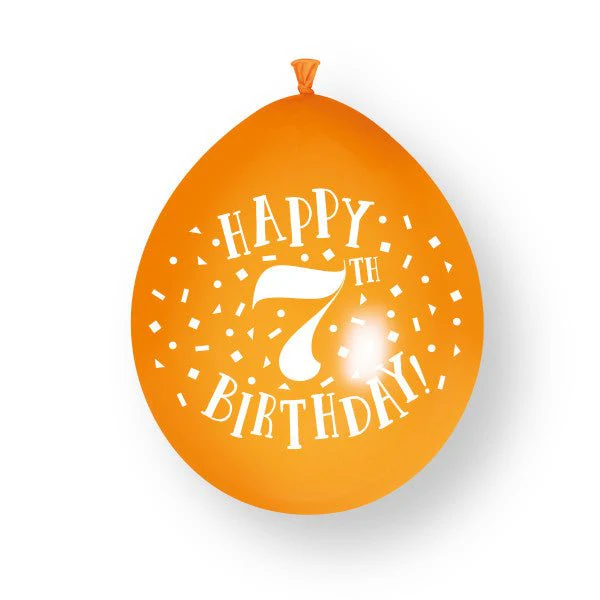 10 stuks Happy 7th Birthday 23cm latex ballonnen - Image 4