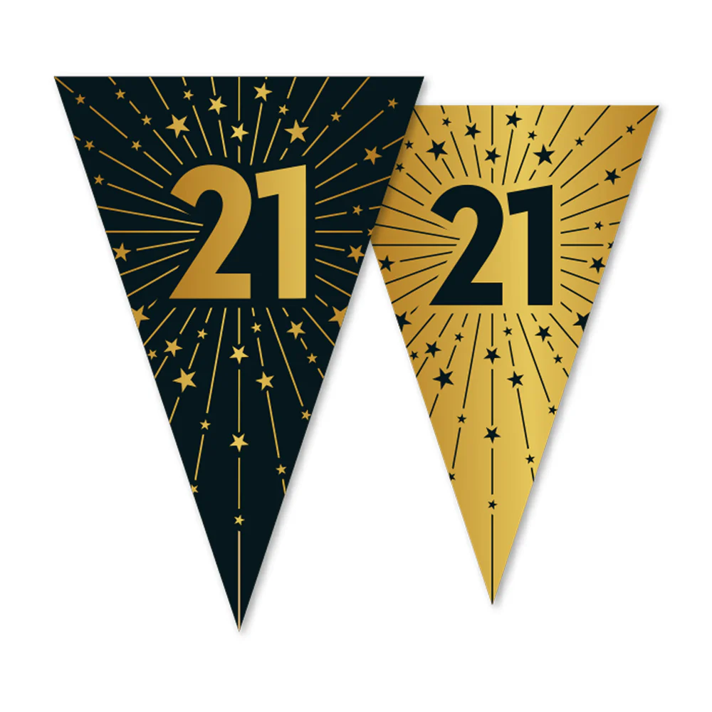 21 Jaar Slinger Goud Zwart 10m