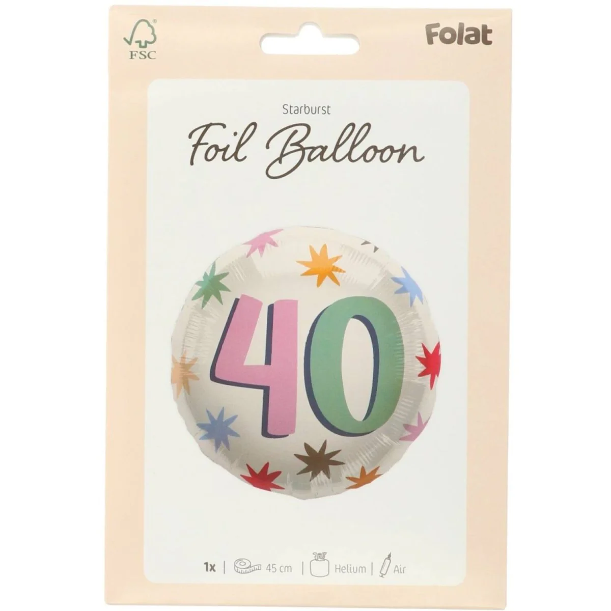 40 Jaar Helium Ballon Leeg 45cm - Image 2