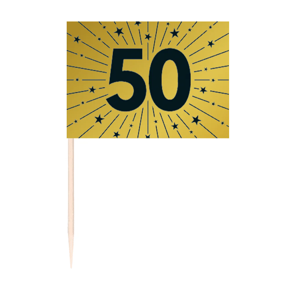50 Jaar Cocktailprikkers Goud 50st