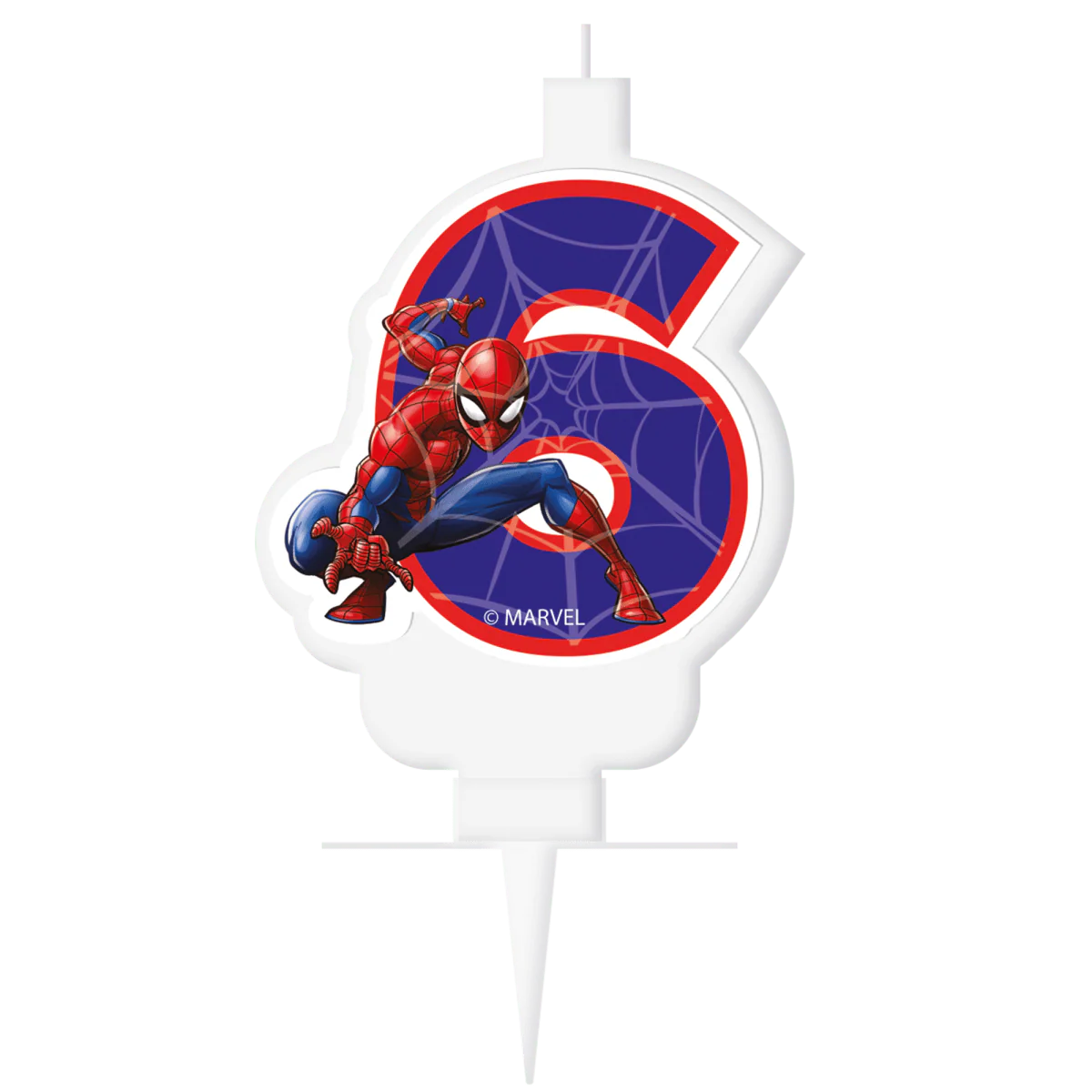 6 Jaar Kaars Spiderman