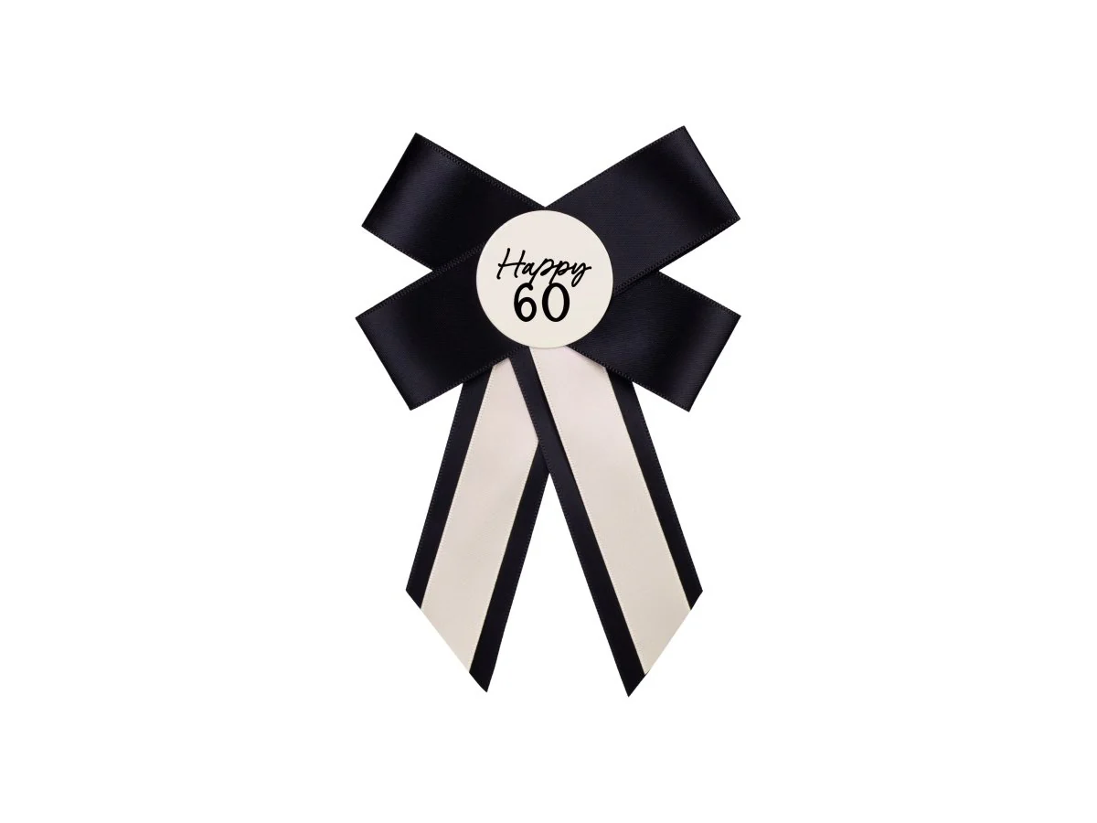 60 Jaar Button Strik 17cm
