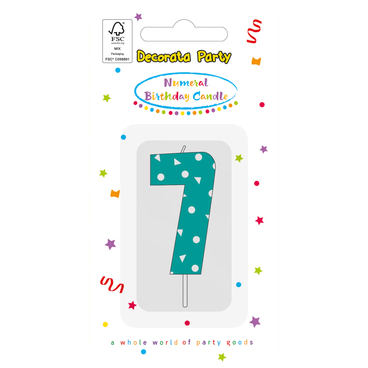 7 Jaar Kaars Lichtblauw
