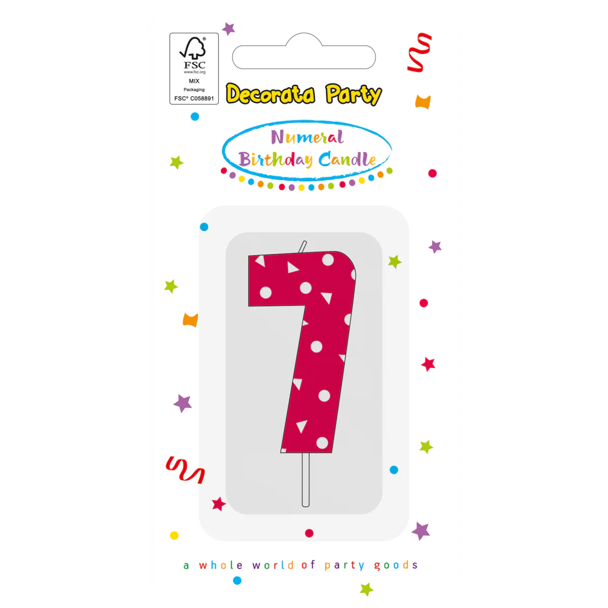 7 Jaar Kaars Roze