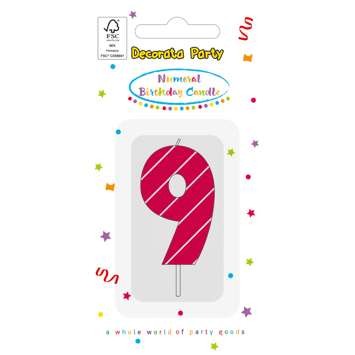 9 Jaar Kaars Roze