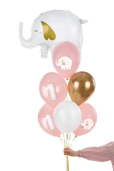 Ballonnen 1 Jaar Mix Roze 30cm 6st - Image 3