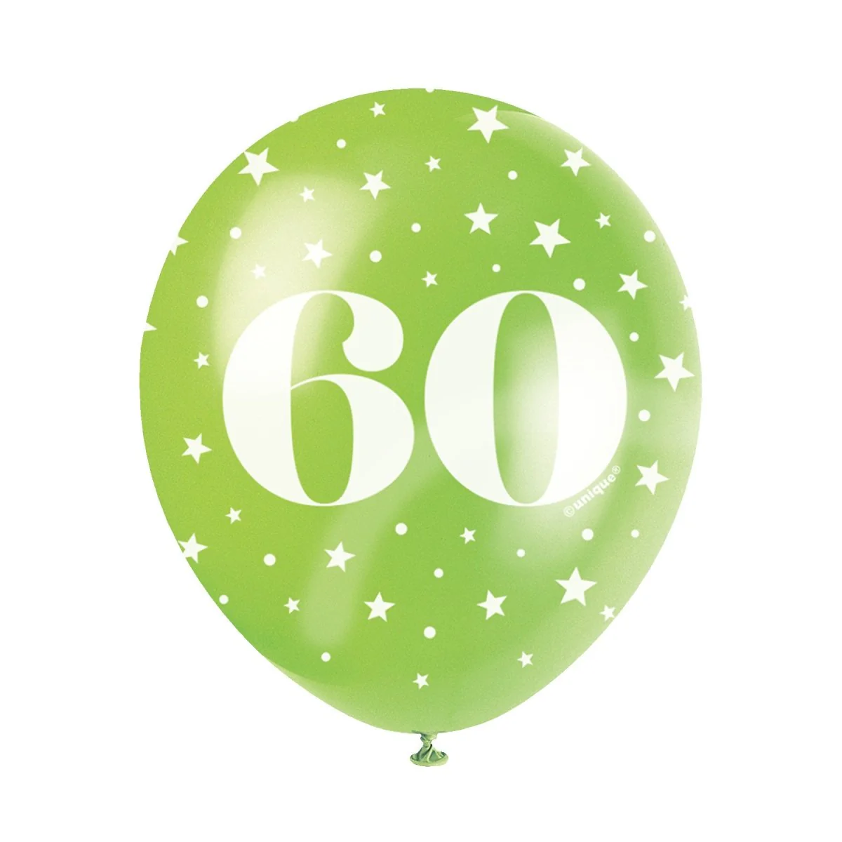 Ballonnen 60 Jaar Confetti 30cm 5st - Image 5