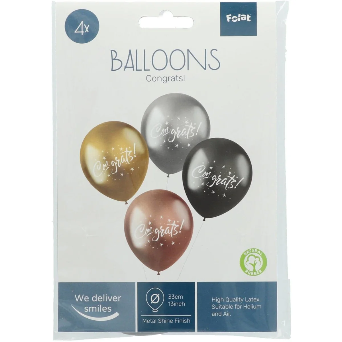 Ballonnen Congrats 33cm 4st - Image 3