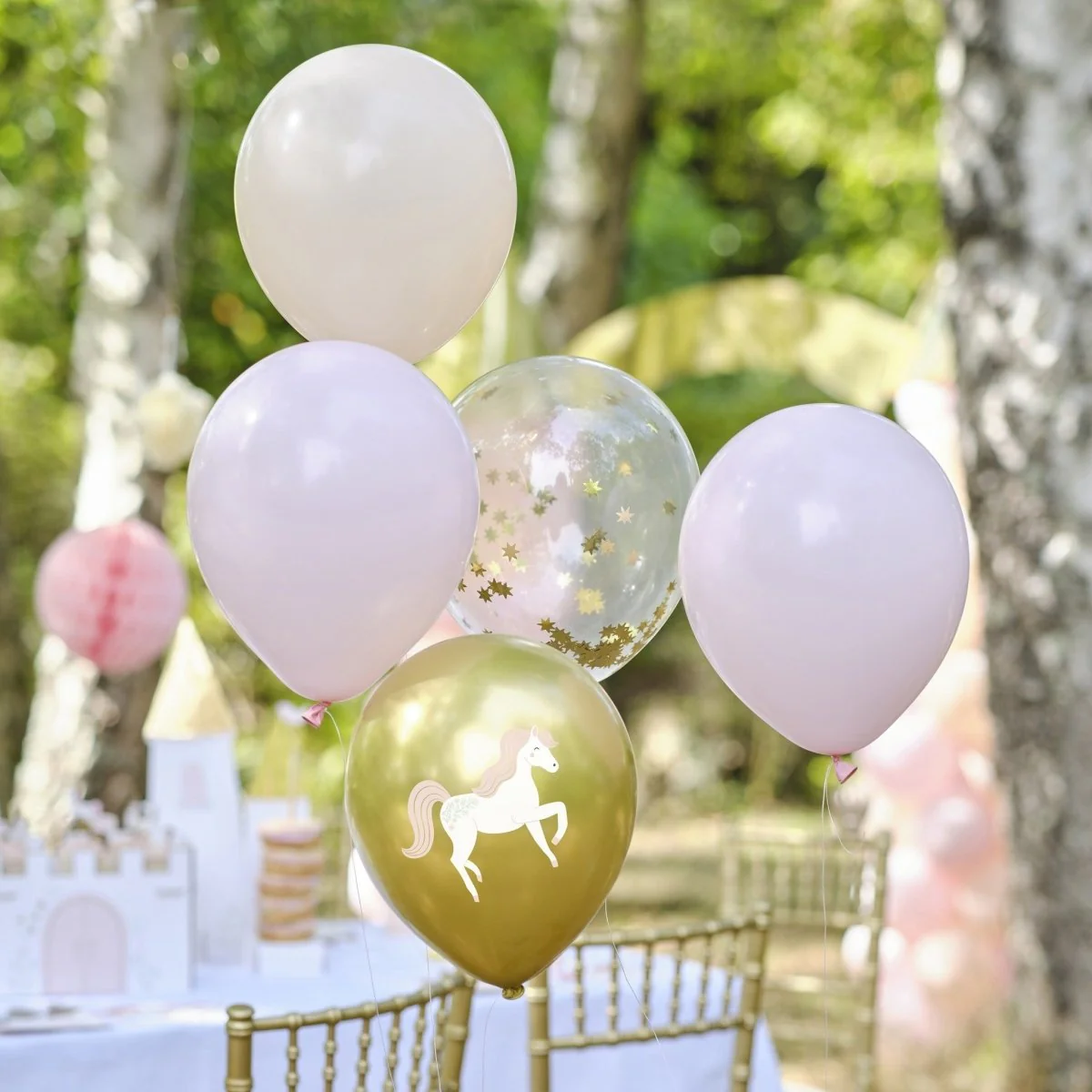Ballonnen Prinsessen Unicorn 30cm 5st - Image 3