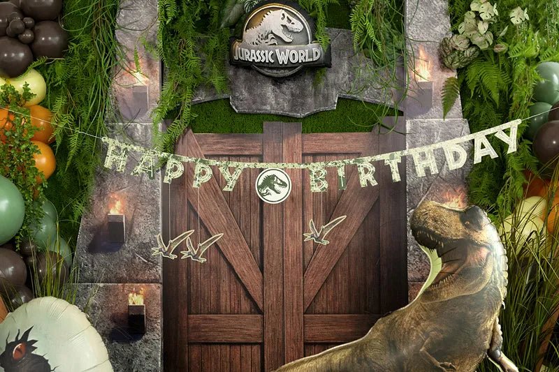 Baner Happy Birthday Jurassic World, 45x165 cm, mix - Image 2
