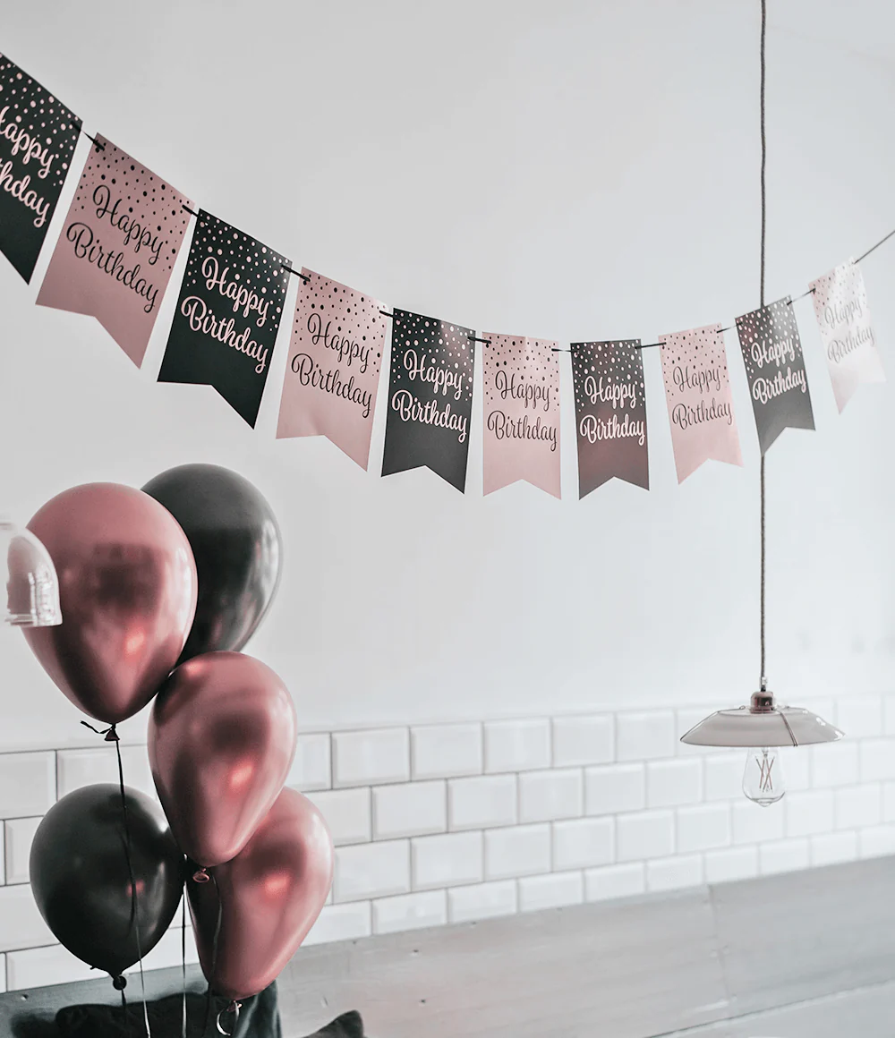 Banner 60 Jaar Roze Zwart 6m - Image 3