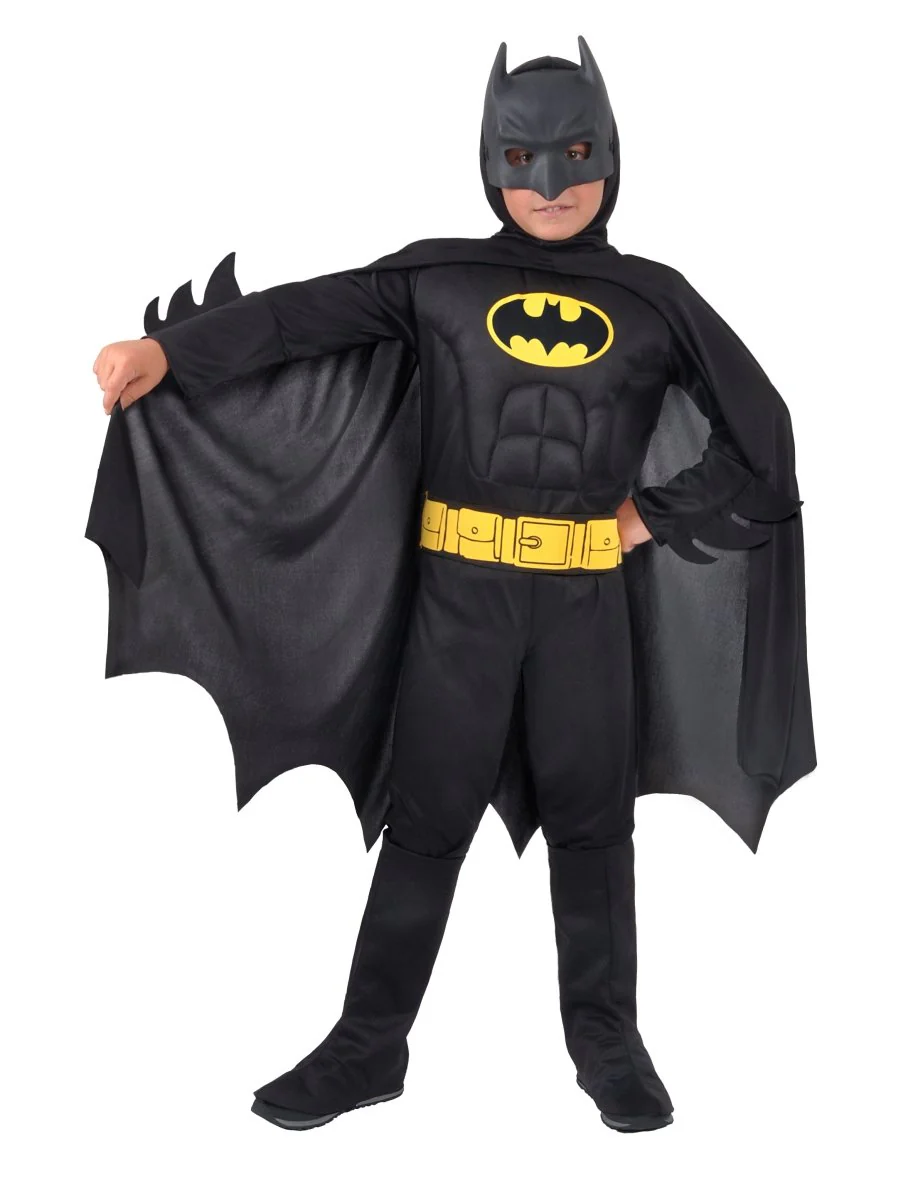 Batman Costume C/Muscoli Nero Kind