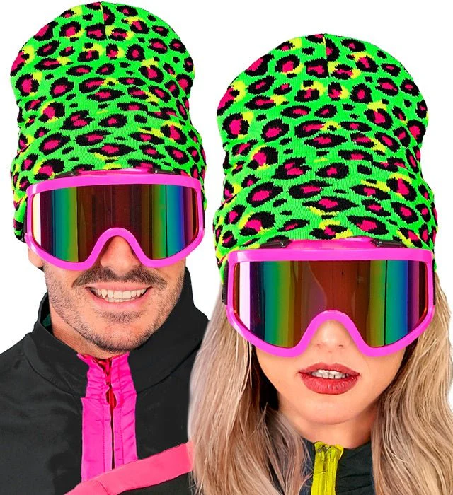Beanie Luipaard Neon Groen
