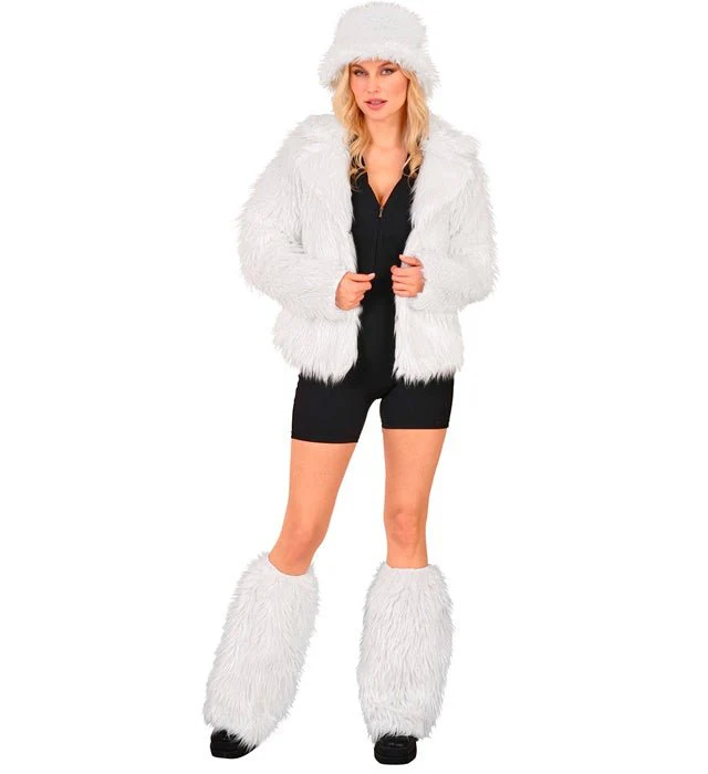 Beenwarmers Pluche Wit