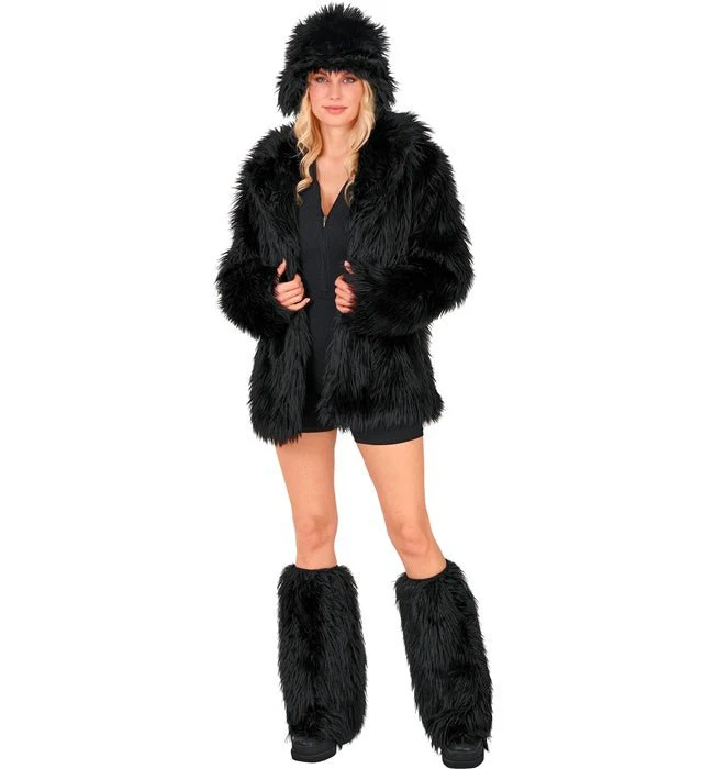 Beenwarmers Pluche Zwart