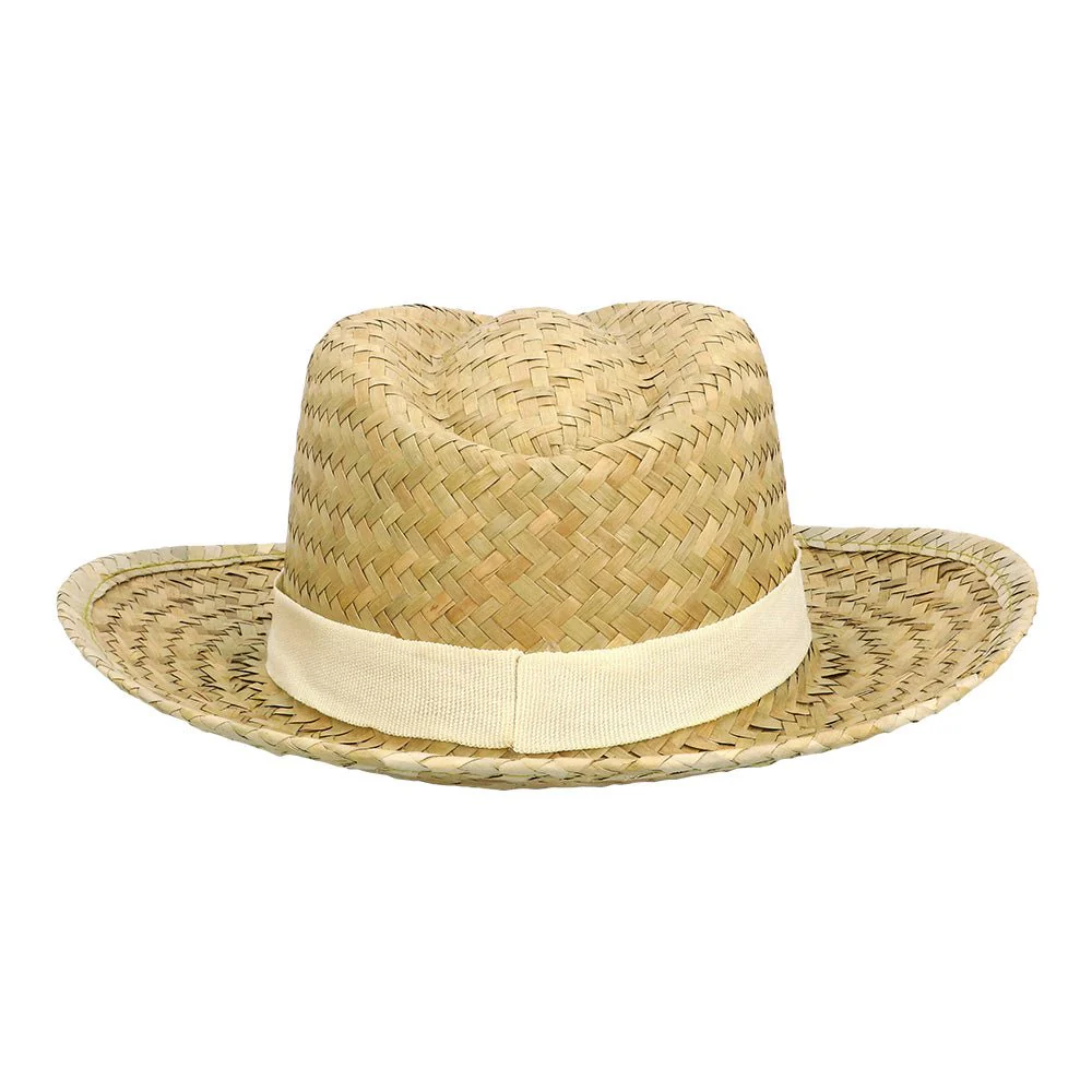 Beige Stro Hoed Met Witte Band - Image 5