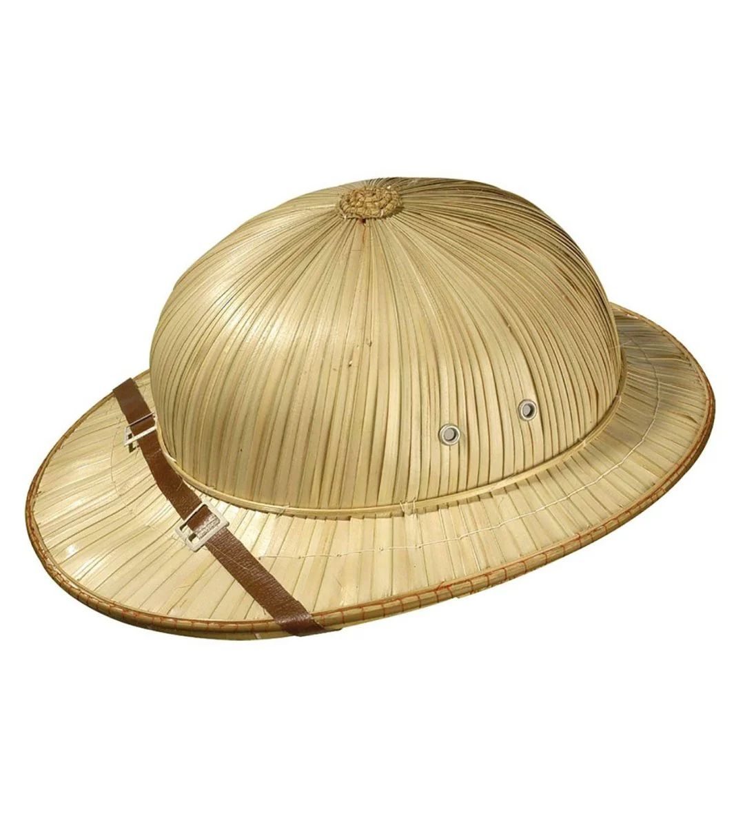 Beige Stro Hoed Ontdekkingsreiziger
