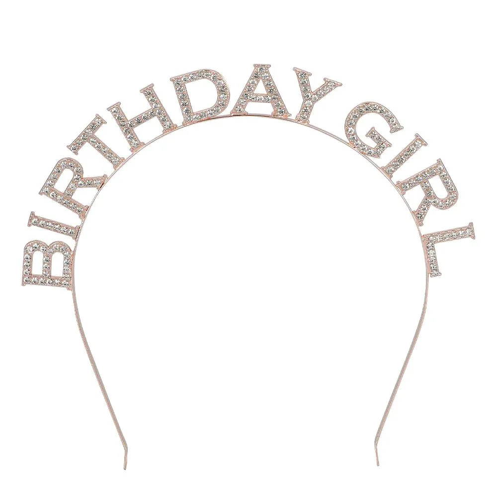Birthday Girl Haarband Zilver