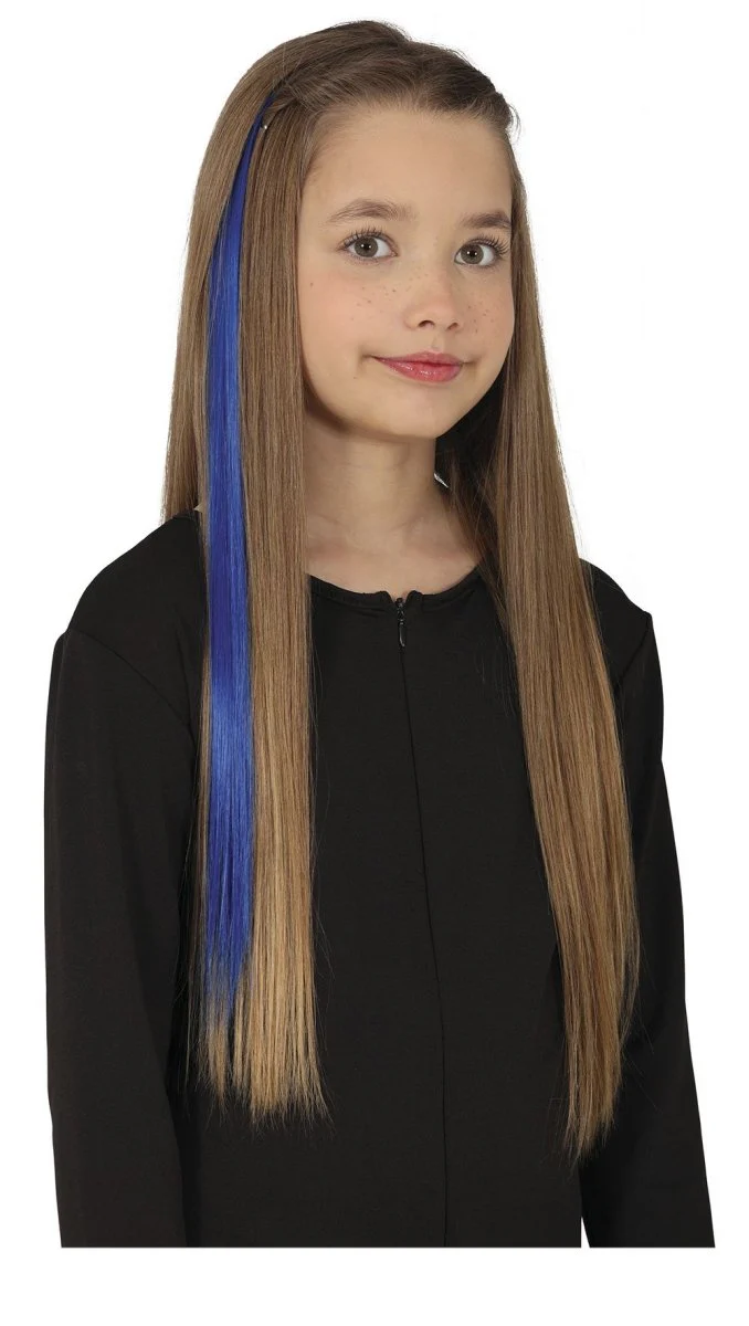 Blauwe Hair Extension 50cm 3st - Image 4