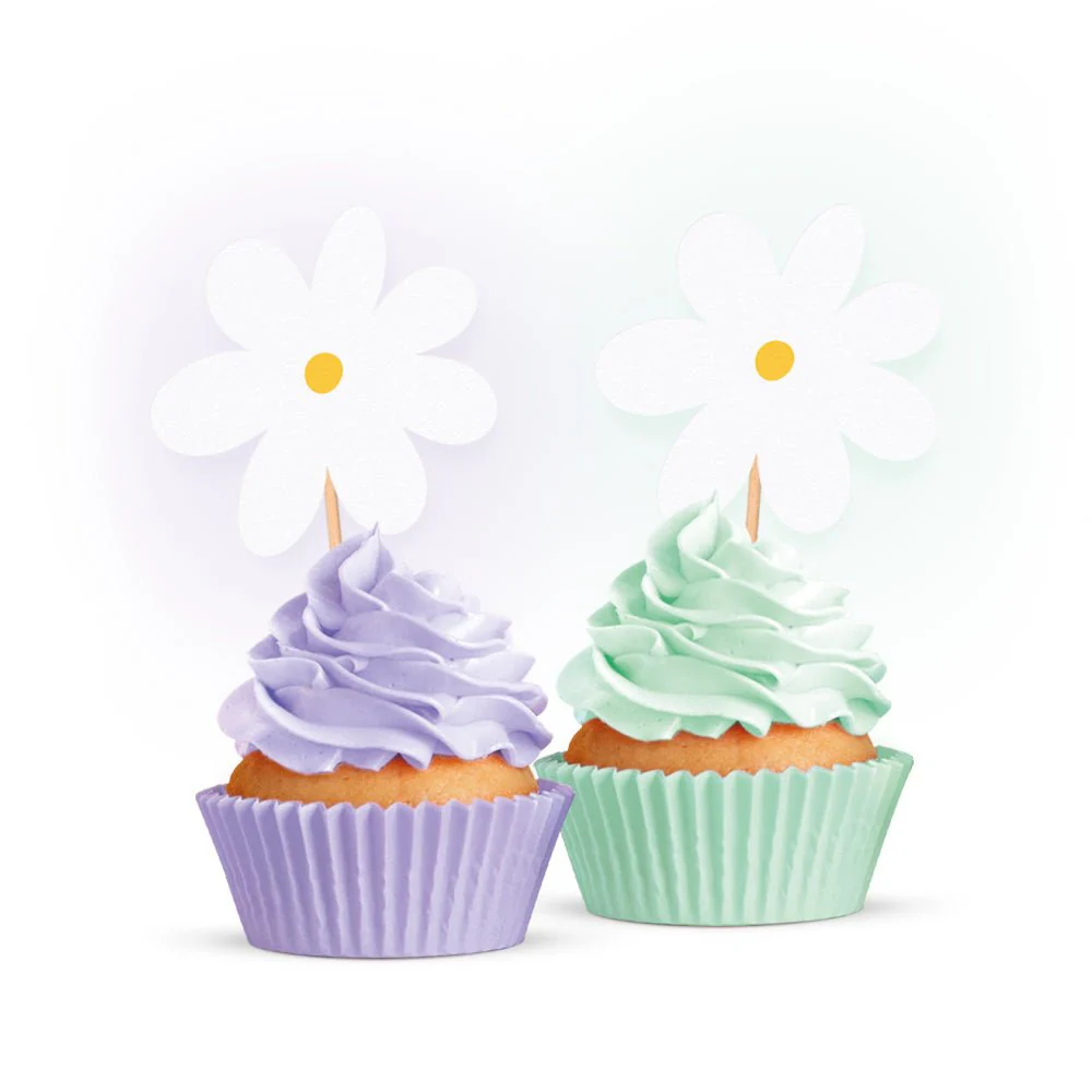 Bloemen Cocktailprikkers Madeliefjes 12st