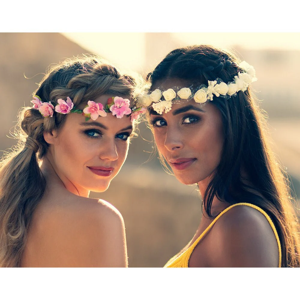 Bloemen Haarband Wit Deluxe - Image 3