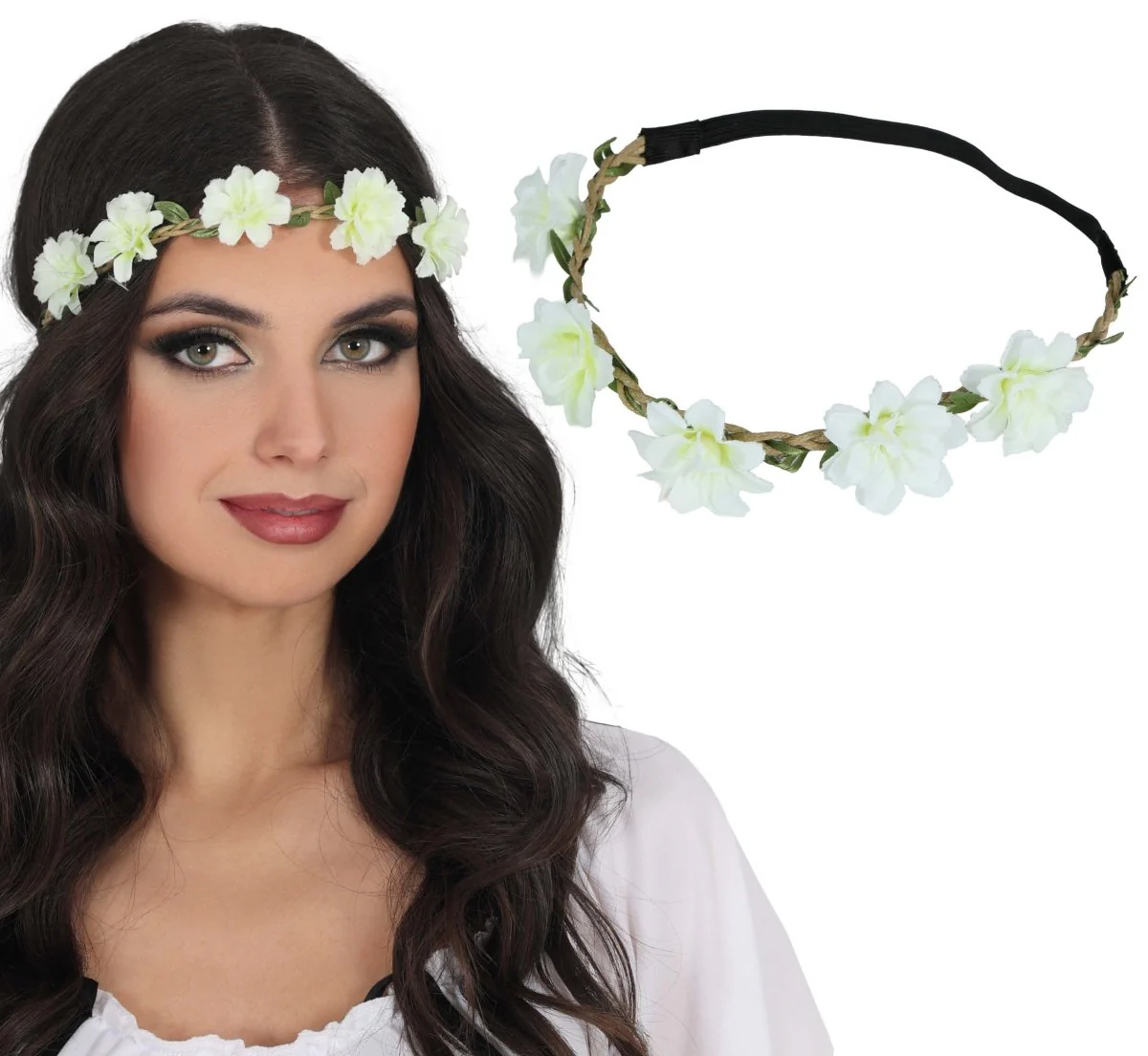 Bloemen Hoofdband Wit - Image 5