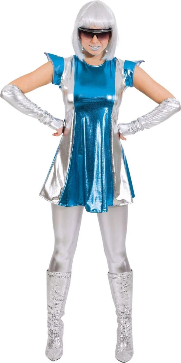Bob Pruik Wit/Zilver Spacegirl - Image 3