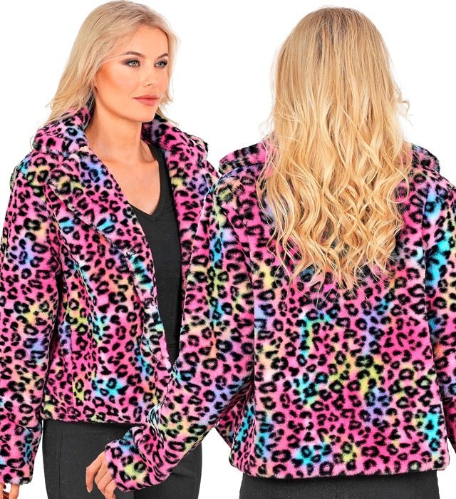 Bontjas Dames Pluche Luipaard Multi - Image 2