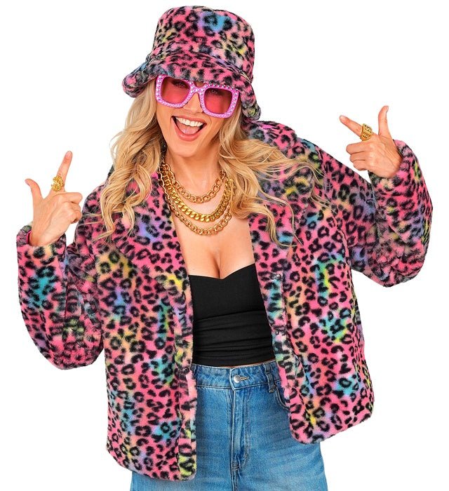 Bontjas Dames Pluche Luipaard Multi - Image 4