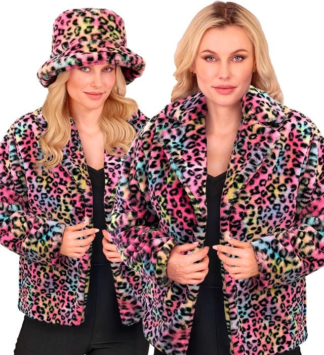 Bontjas Dames Pluche Luipaard Multi - Image 6