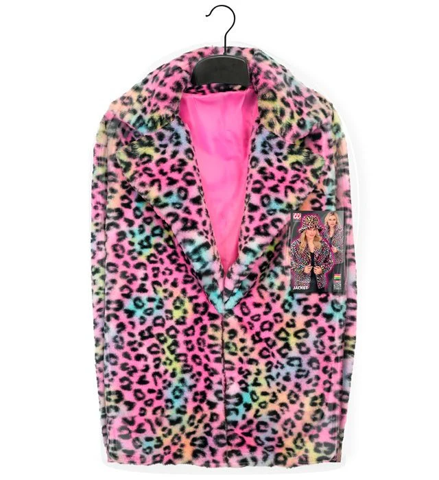 Bontjas Dames Pluche Luipaard Multi - Image 7