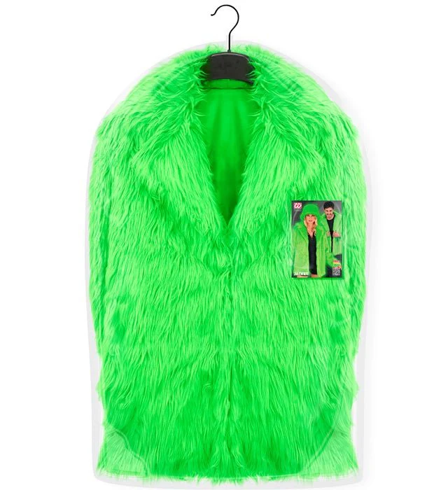 Bontjas Pluche Neon Groen - Image 10