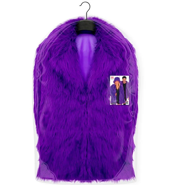 Bontjas Pluche Paars - Image 10