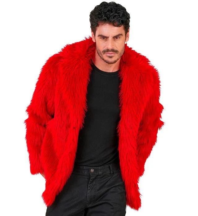 Bontjas Pluche Rood - Image 2