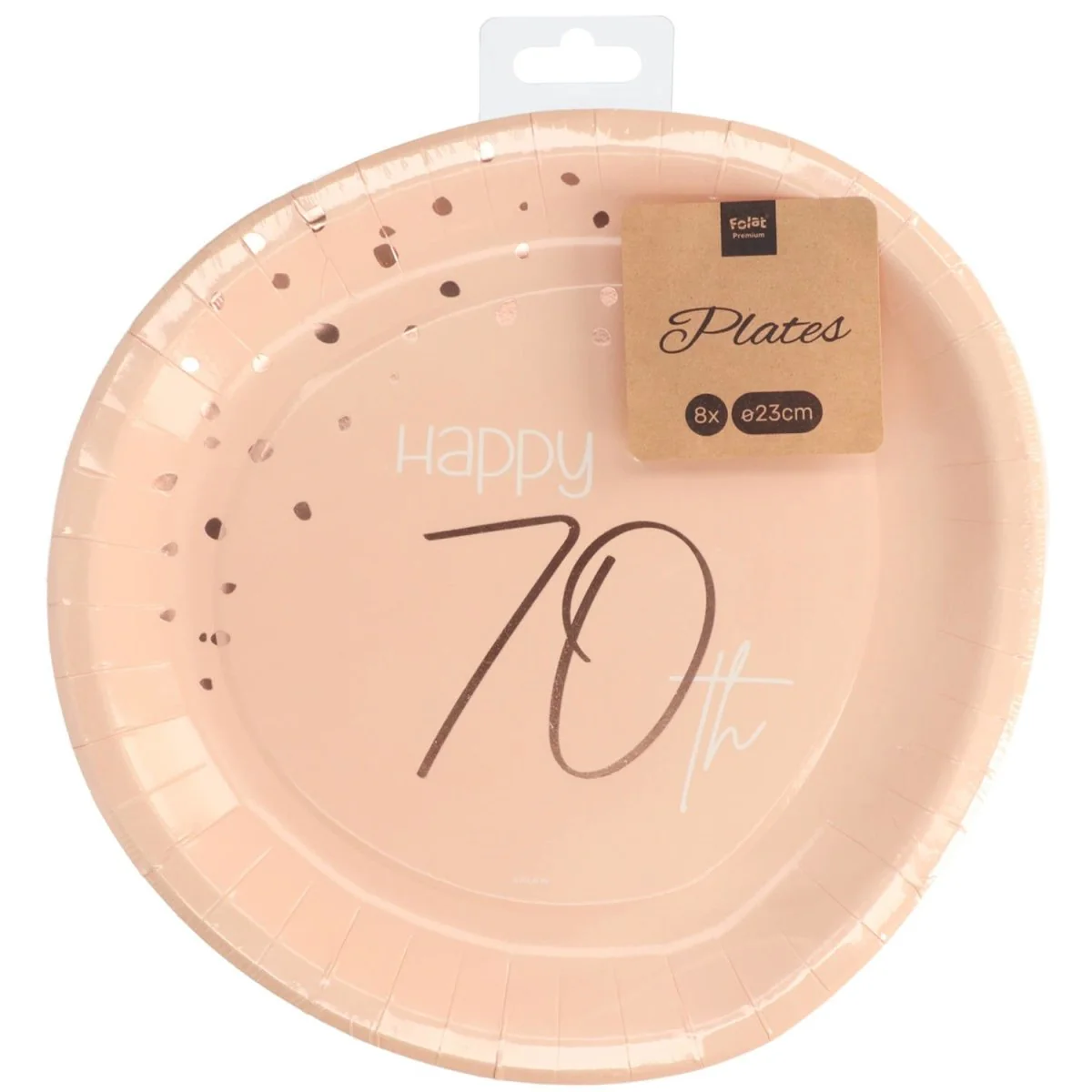 Borden 70 Jaar Rose Goud 23cm 8st - Image 2