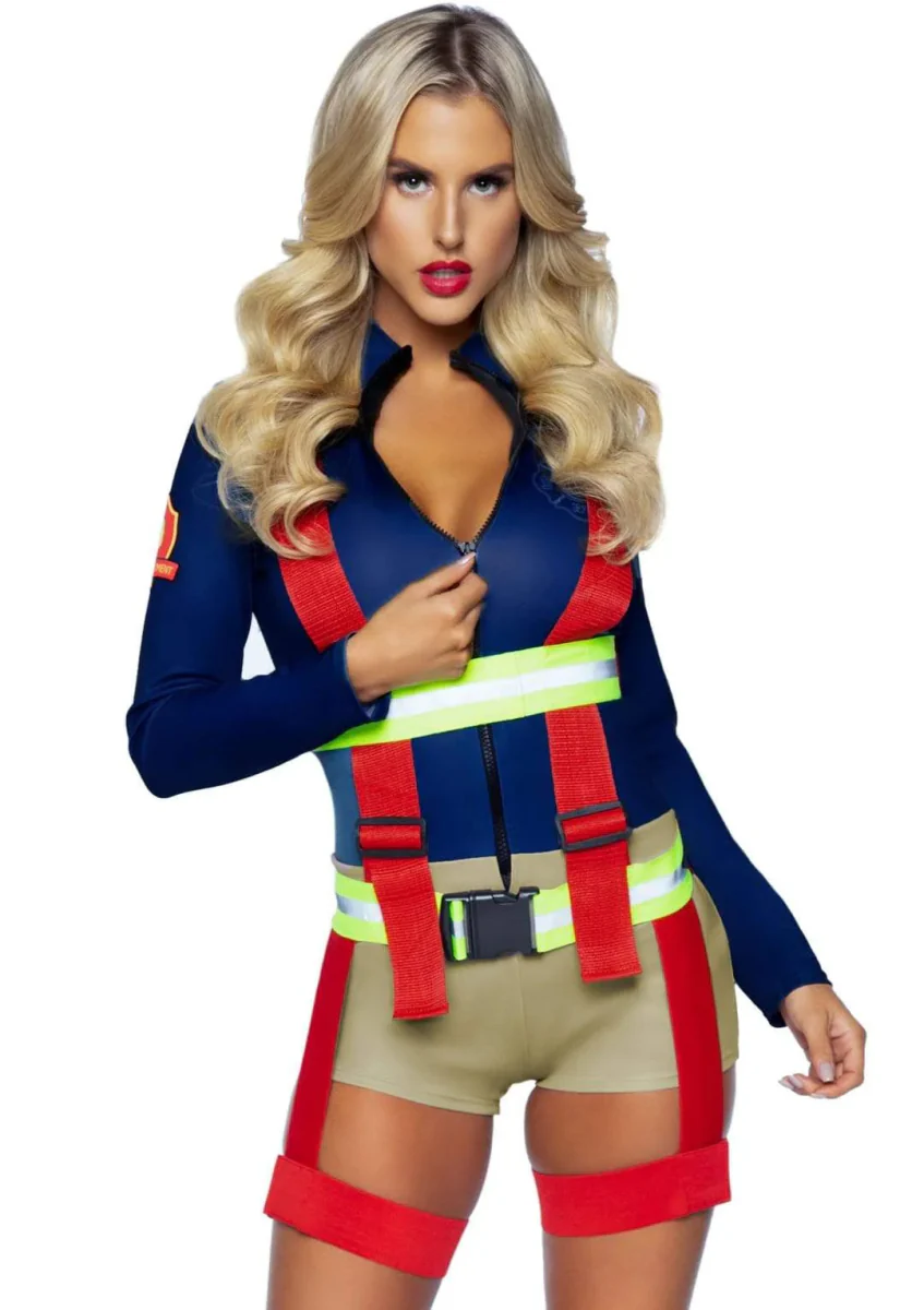 Brandweer Pak Dames Bodysuit Leg Avenue - Image 4