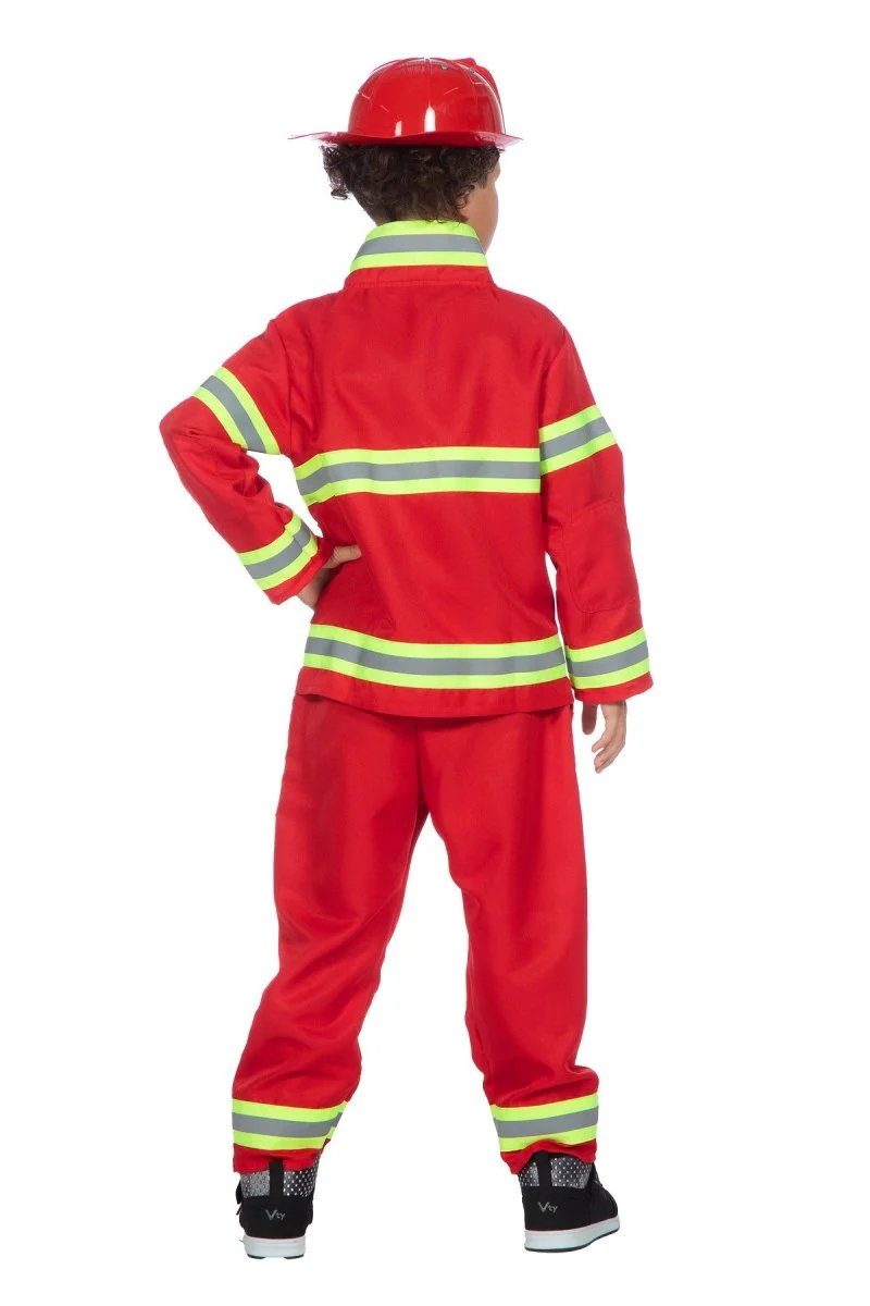 Brandweerman Kostuum Rood Jongen 2 delig - Image 4