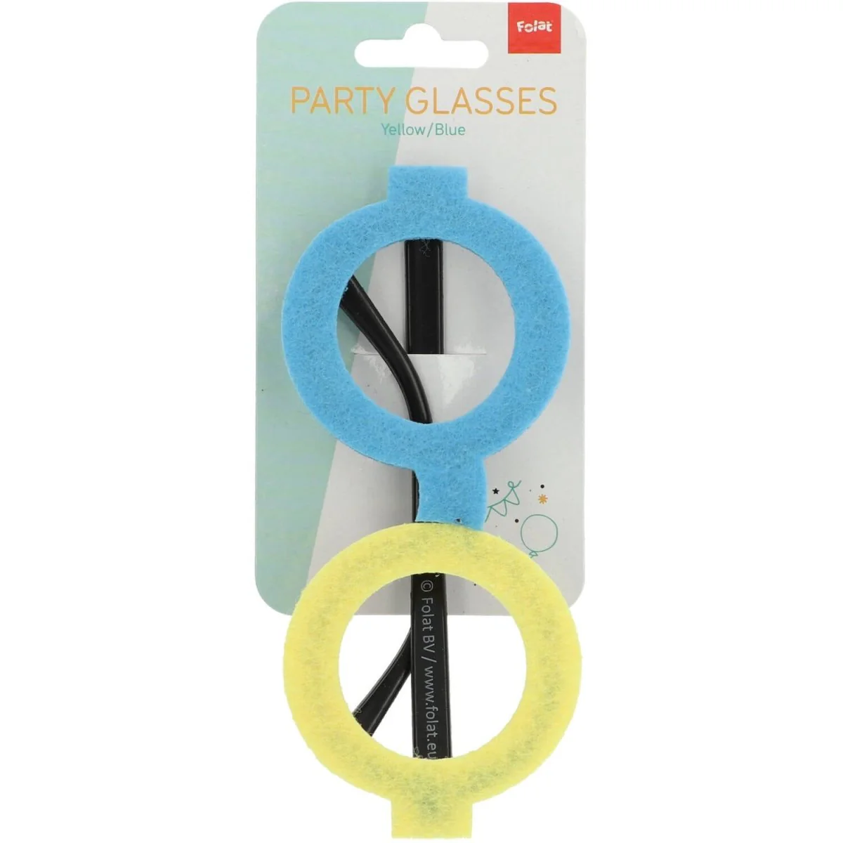 Bril Colorblock Blauw/Geel - Image 2