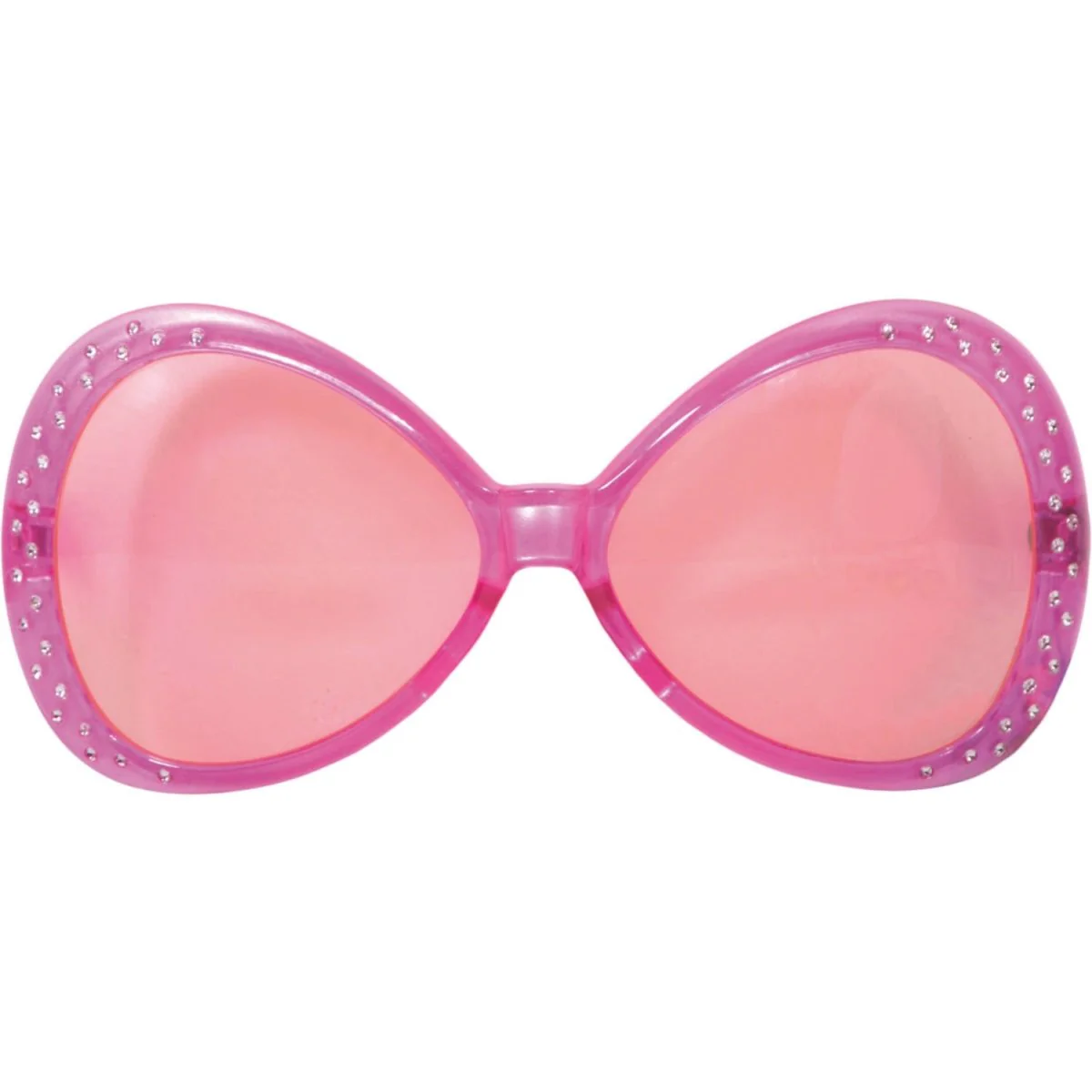 Bril met roze diamantframe