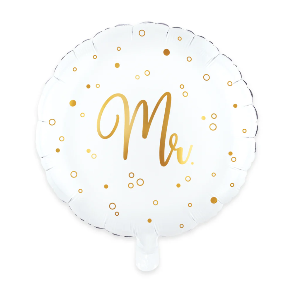 Bruiloft Helium Ballon ,,Mr" Leeg 45cm
