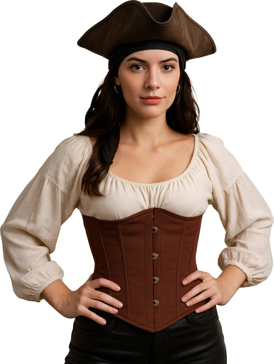 Bruine Corset Dames Piraat - Image 5