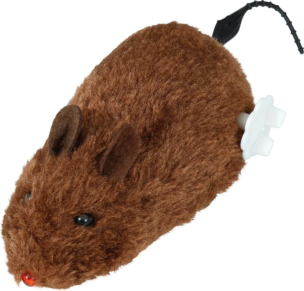 Bruine Nep Muis Opwindbaar 16cm - Image 3