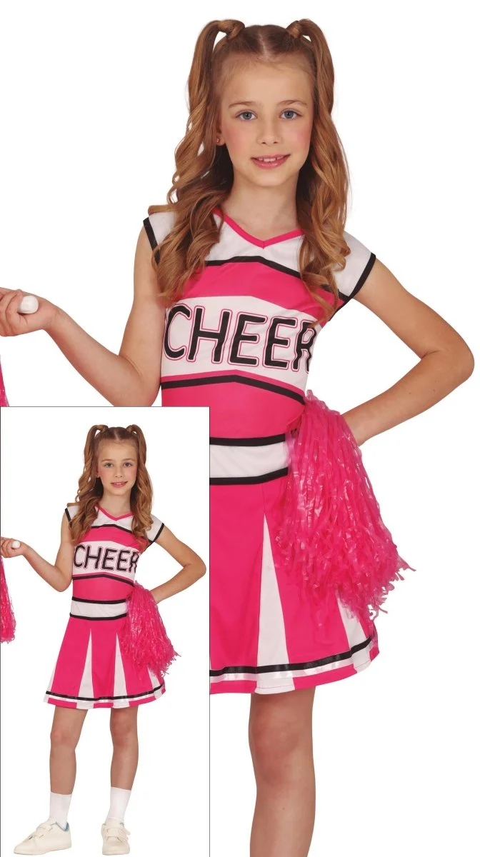 Cheerleader Jurk Roze Meisje - Image 4