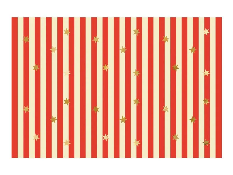 Circus Tafelkleed Rood Wit Gestreept Papier 1,8m