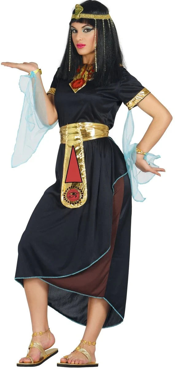 Cleopatra Kostuum Zwart Goud Dames