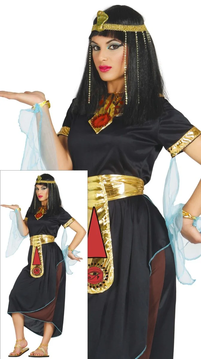 Cleopatra Kostuum Zwart Goud Dames - Image 6