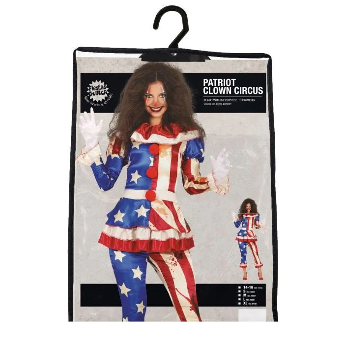 Clown Halloween Kostuum Dames Amirikaanse vlag - Image 3