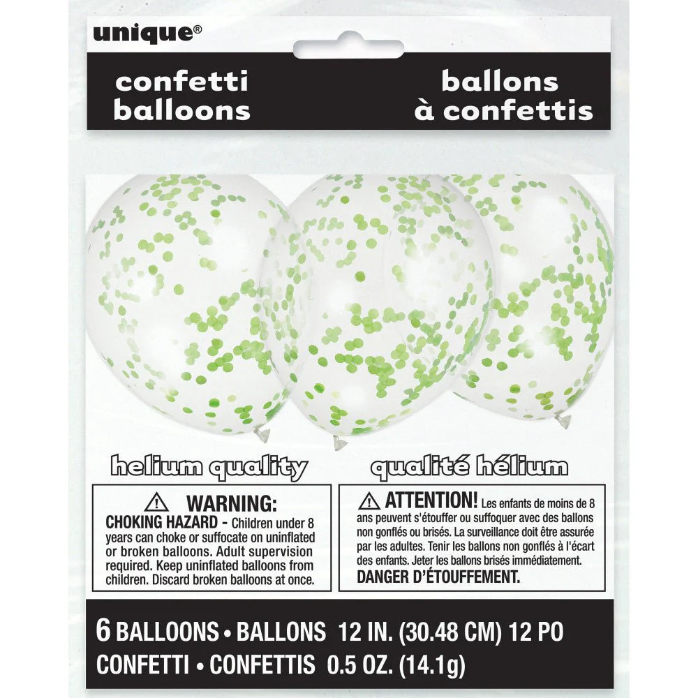 Confertti Ballonnen Lime Groen 40cm 6st - Image 4